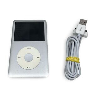 Apple iPod 120GB Silver 6th Gen A1238 MP3 Player with Cable